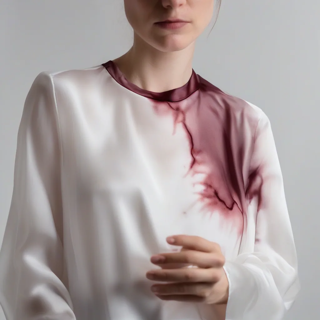 Blotting A Red Wine Stain From Light Silk Blouse