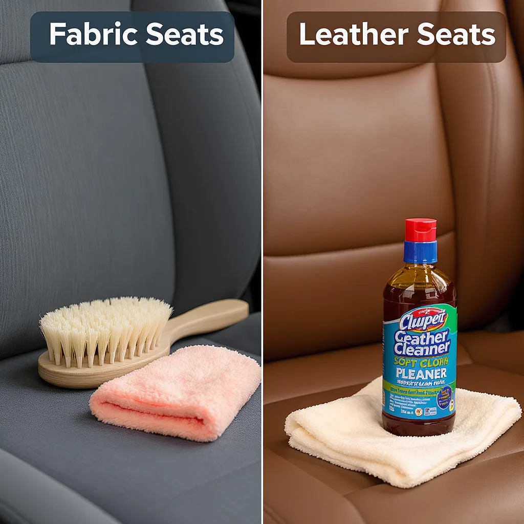 Cleaning Supplies For Fabric Seats Compared To Leather Seat Care