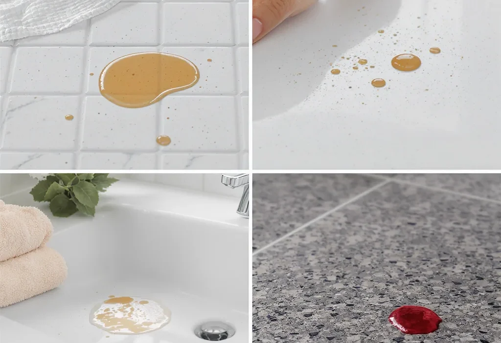 Guide to removing tough stains from kitchen countertops, bathroom tile, stone, and other hard surfaces.
