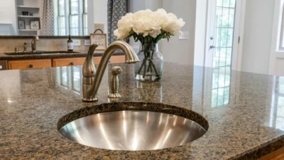 A guide to safely removing common stains from various kitchen countertop and backsplash materials like granite, quartz, and tile.