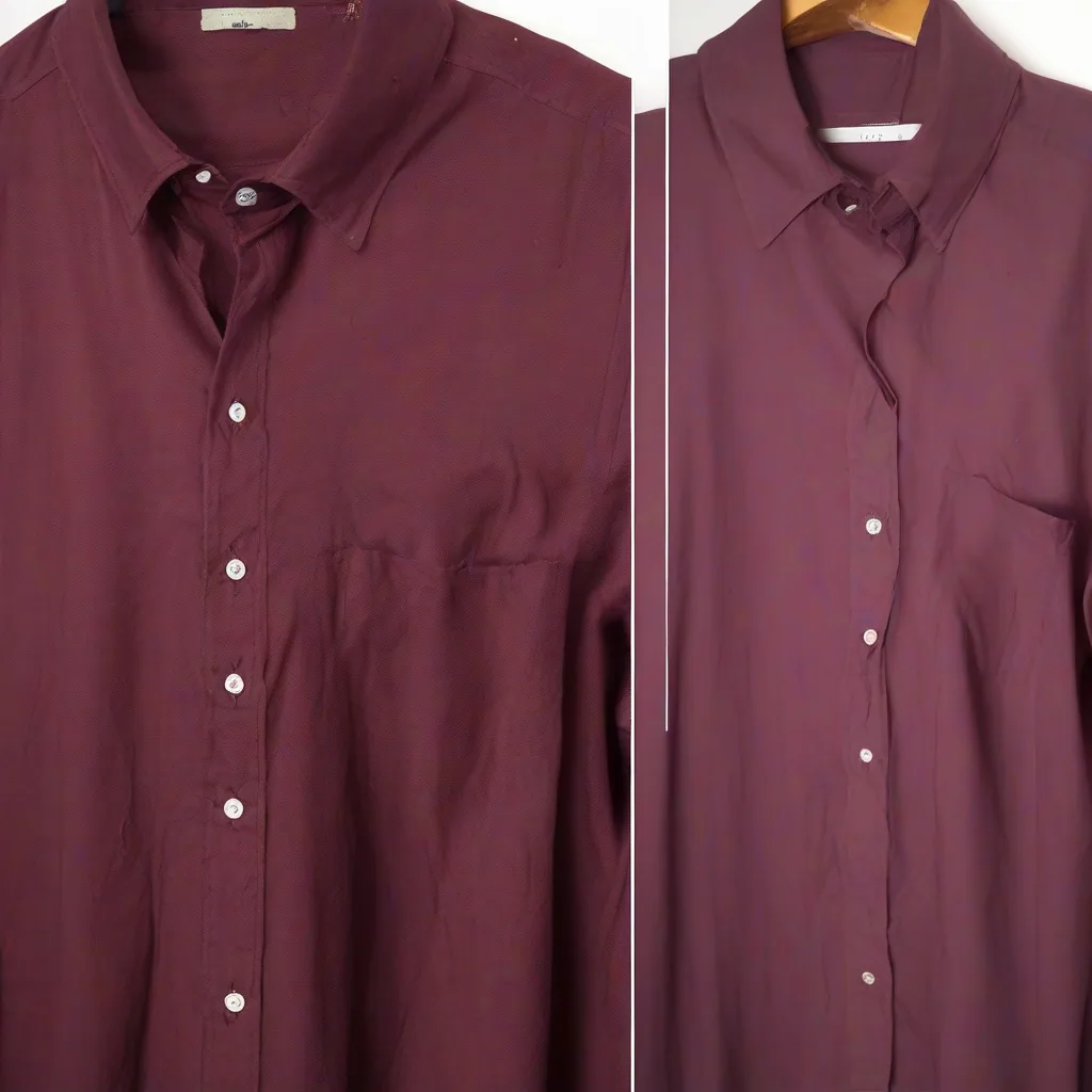 Red Wine Stain On Cotton Shirt Before And After Removal