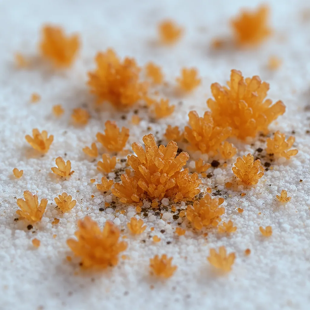 Scientific Orange Rust Crystals In Close-up